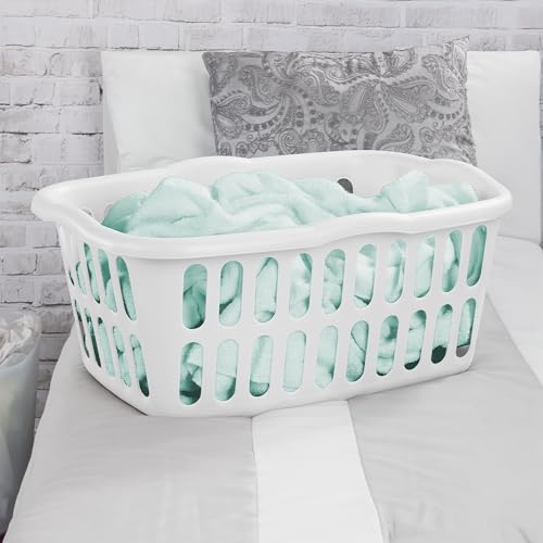 Sterilite White 12-Pack Rectangular Laundry Basket - Plastic Clothes Hamper