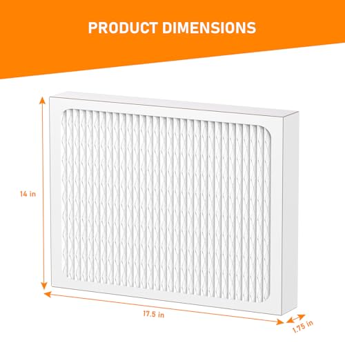Skymechy 4-Pack 14 x 17.5 x1.75 MERV 13 Dehumidifier Filter for Santa Fe Advance90/100/120, Ultra98/120 & Honeywell DR90/DR120