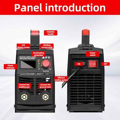Mini Stick Welder, 135Amp ARC/Lift TIG Welding Machine with Synergic Control, IGBT Inverter Digital Display 110V Portable MMA Welder Machine with Hot Start, Arc force and Anti-Stick