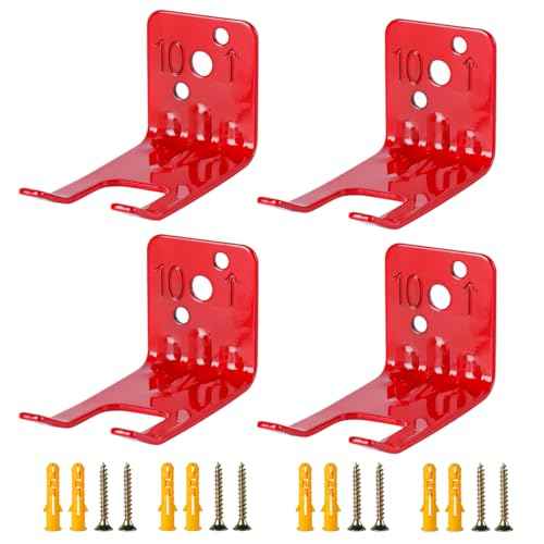 Fire Extinguisher Mounts & Brackets,4 Pack Fire Extinguisher Brackets and Holders, Fire Extinguisher Wall Hook Holder Hanger for 5-10 lb fire Extinguisher Mount