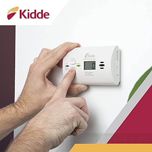 Kidde 3-Pack Carbon Monoxide Detector AA Battery Powered CO Alarm with LEDs & Test Button