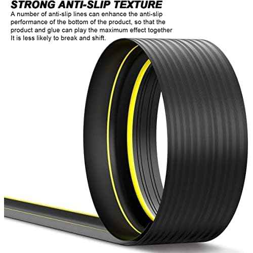 Jin&Bao Universal Garage Door Threshold Seal Strip 20FT Kit, Bottom Waterproof Rubber Weather Stripping Replacement£¨Yellow, 2 Adhesive£©