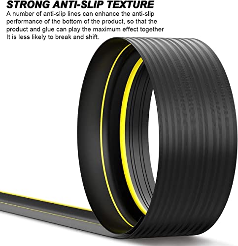 Jin&Bao Yellow 20FT Garage Door Threshold Seal Rubber Strip with 2 Adhesives