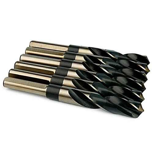 16mm Reduced Shank Twist Drill Bit with 1/2 Inch Shank for Stainless Steel Aluminum Alloy Metal Copper Plastic Wood, Made of High Speed Steel 4341, Ideal for Drilling Steel Plate