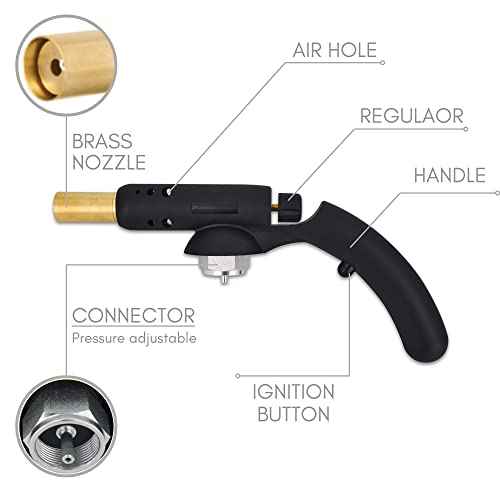 Brass Nozzle Propane Torch For BBQ, Gas Welding, Glass Blowing
