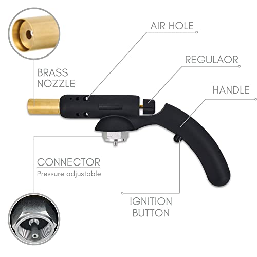Brass Nozzle Propane Torch For BBQ, Gas Welding, Glass Blowing
