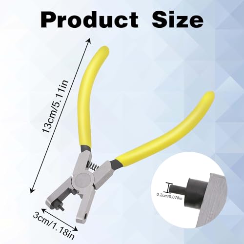 Watch Band Leather Hole Punch Plier Universal 2.0mm Shoe Strap Hole Puncher Wrist Belt Punch Hole Tool Puncher Pliers Repair Tools Suitable for Belts, Shoes, Fabric, DIY Crafts Projects, Dog Collars