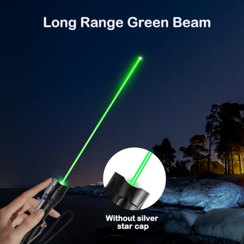 LETEAPII Green Laser Pointer - Type-C Rechargeable Pocket Clip, 1 Pack