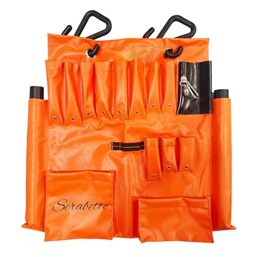 SERABETTO Lineman Tool Board Apron with Two 2" Hooks - Tool Organizer for Bucket Truck