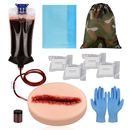 Bleeding Control Wound Packing Trainer Kit with Carrying Bag – Emergency Hemorrhage Simulation