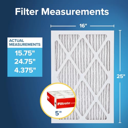 Filtrete 16x25x5 MERV 11 Air Filter - Pack of 2 for Lennox HVAC Systems