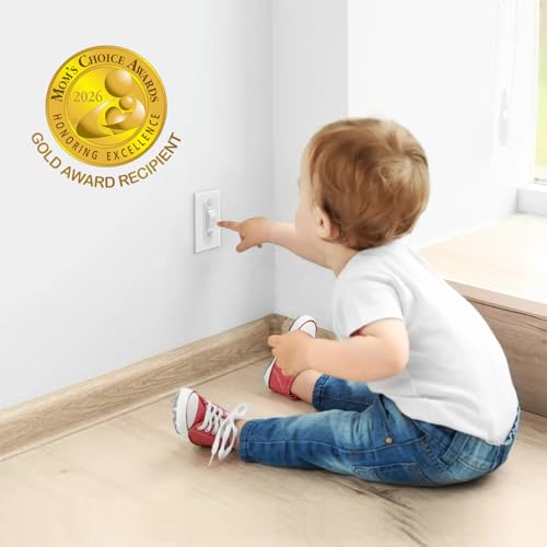 Child Proof Light Switch Cover Guard - 1 Pack White Toggle Switch Protector