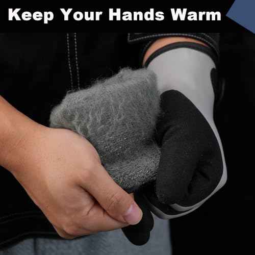 NATURALRISE 100% Waterproof Gloves for Men & Women,Winter Work Gloves with Grip for Cold Weather