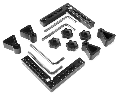 WEN 4.5-Inch 90° Positioning Squares with Clamp Assemblies – Precision Setup Blocks (ME900L)