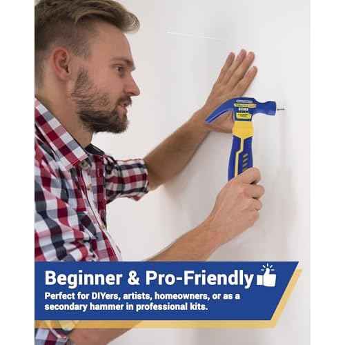 8 oz Professional Small Claw Hammer 45# Steel ? Anti-Slip Grip & Nail Starter