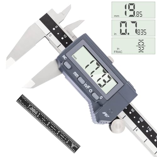 6 Inch/150mm Absolute Digital Caliper & Inch 4R Rule