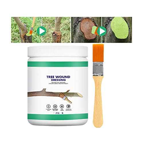 Tree Wound Sealer, Tree Pruning Sealer, Tree Grafting Supplies, Tree Wound Sealer Healing Paste, Bonsai Cut Paste, Pruning Sealer And Tree Wound Dressing for Trees, Shrubs, Roses (1Pcs*100g +1*Brush)