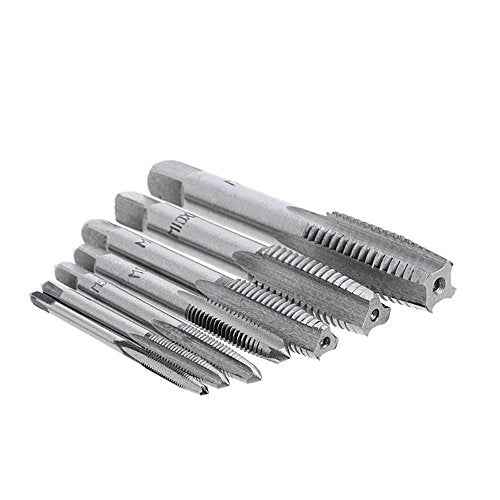 QISF 14Pcs Bearing Steel Metric Screw Thread Tap M3 M4 M5 M6 M8 M10 M12 Plug Tap Tapping Tool set(Wrench is not include)