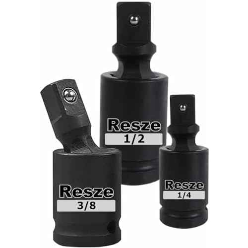 3 Pcs Universal Joint Swivel Socket Adapter Set,1/4",3/8"& 1/2"Drivers, Impact Universal Joint£¬U-Joint Drive Impact Grad Wobble Socket Wrench Set£¬Full Impact Grade