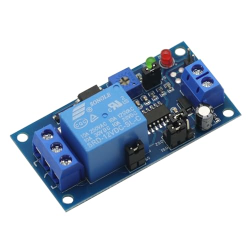 12V Relay Delay Switch Module with Timer, 8 Time Settings, Protection Diode