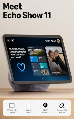 Amazon Echo Show 11 (2025 Model) 11-Inch Full-HD Smart Display, Graphite - Device Only