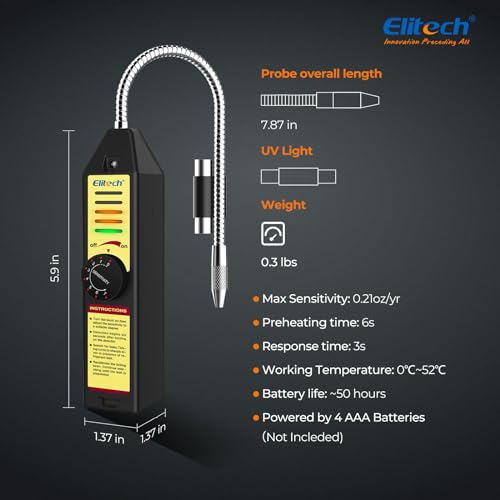 Elitech Freon Leak Detector WJL-6000S HVAC Refrigerant Gas Sniffer for R22 R410A R134A