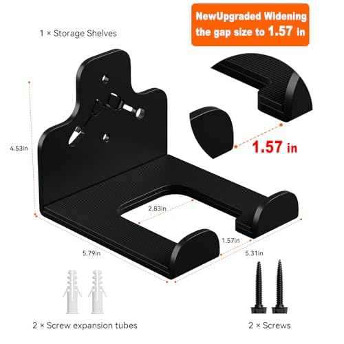 Garage Organization Storage Trimmer Rack, Garden Power Tool Hanger for Grass Trimmer, Hedge Trimmer, Garden Tools, Heavy Duty Weed Whackers Holder Wall Mounted Tool Organizer, 1 Pack