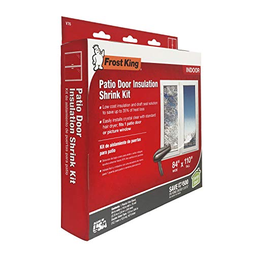 Frost King V76H Shrink Window Kit 84x110 Inches Clear – Indoor Window Insulation Film, Includes 1 Sheet
