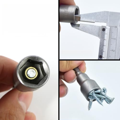 10 PCS 5/16 Nut Driver, Ultra Magnetic Nut Driver Set for Impact Drill, Standard British 5/16 Impact Driver Bits, 2.5 Inches (65mm),1/4 Inch Shank