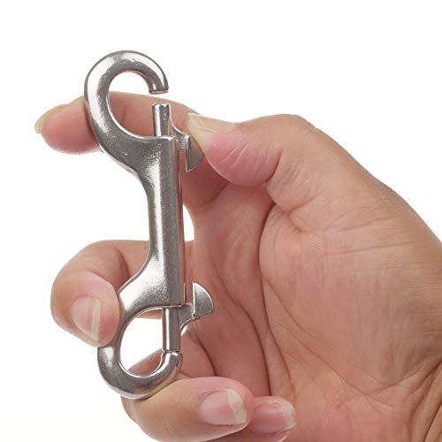 Marine Grade Double Ended Bolt Snap Hooks 3.5 Inch Stainless Steel Clips for Water, Pet, Agriculture, Horse Leash (2 Pack)