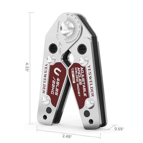 YESWELDER Adjustable Angle Welding Magnet 20-200¡Æ Magnetic Welding Holder of 48LBs Holding Power Welding Accessory