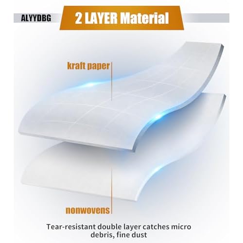 For Ridgid Shop Vac bags 3-4.5 Gallon, ALYYDBG Size C VF3501 High-Efficiency Dust Collection Vac Bags. 5 Pack