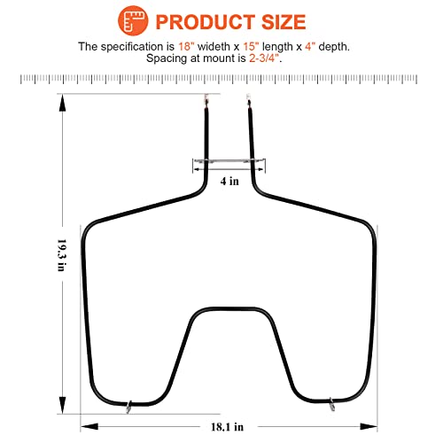 WB44K5012 Oven Bake Element Replacement for GE/Hotpoint/Kenmore 240V 2585W
