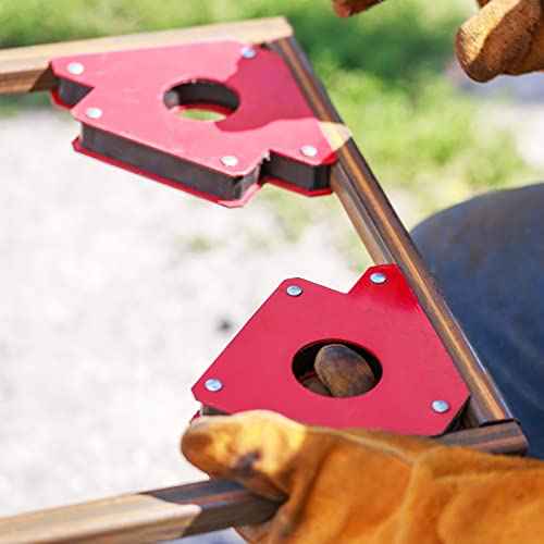 HARFINGTON 2pcs Arrow Welding Magnet Holder, 55LBS 30£¬45£¬60£¬75£¬90 Degree Multi?Angle Six Sides Magnetic Metal Clamps Working Tools for Welding, Soldering, Assembling