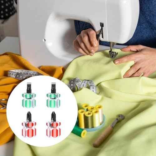 4 Pcs Stubby Screwdriver, Small Screwdriver with Flat Head and Phillips Head Tiny Stubby Tools Sewing Notions for Tight Spaces DIY Repairing Sewing Machines