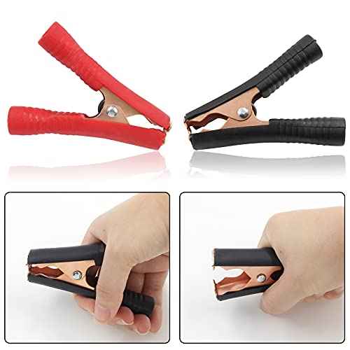 10Pcs 100A Insulated Alligator Clips Electrical Heavy Duty Alligator Clamps, Battery Replacement Cable Metal Spring Loaded Jumper Clips for Car Auto Vehicle Boat (Red & Black£©