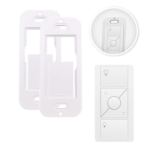 Wall Mount Bracket for Lutron Caseta Pico Remote – 2-Pack Wallplate Adapter for Smart Switch – Snap-in, Tool-Free Installation – Secure Mounting for Lutron Pico Remote – Clean Smart Home Look