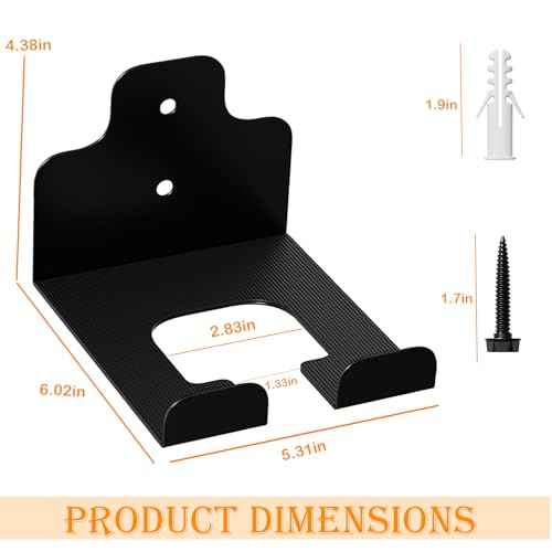 2 PCS Garage Organizer Trimmer Rack, Wall Mounted Tool Hanger for Grass Trimmer, Hedge Trimmer, Weed Whackers & Garden Tools ? Heavy Duty, Space-Saving, Anti-Rust Storage Rack for Garage & Home