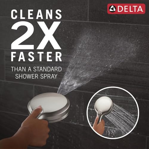 Delta Spotshield Brushed Nickel 6-Setting 2-in-1 Dual Shower Head with Handheld Hose