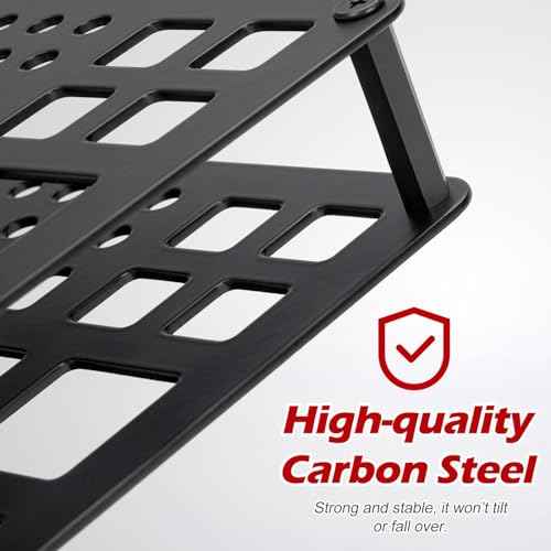 Screwdriver Organizer Holder Screwdriver Storage Rack for Desktop, Angle and Height Adjustable, Carbon Steel Tool Shelf for rc Repair, Plier (Black)