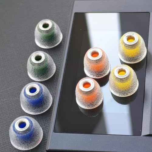 TANGZU Tang Sancai Noble Earbud Tips, Replaceable Liquid Silicone Medical Grade Hypoallergic Eartips, Stainless Steel IEM Ear Plugs, Optional XS/S/M/L Size for in Ear Monitors (M- 1 Pair)