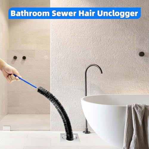 16.5-Inch Drain Cleaning Brush for Sink & Tub Hair Clogs - Home Plumbing Tool