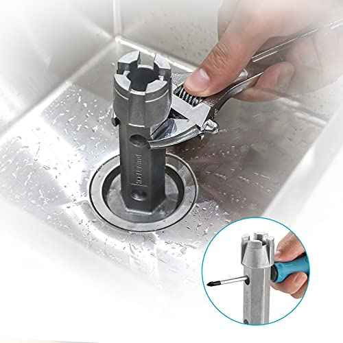 DURATECH Tub Drain Remover Wrench, Dual Ended Aluminum Alloy Wrench for Bath and Shower Drains