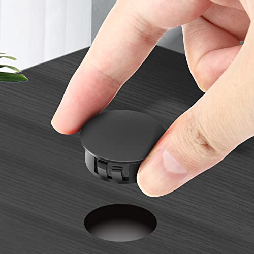 50PCS 1 Inch Black Plastic Hole Plugs Furniture Decorative Cover - QCDENG