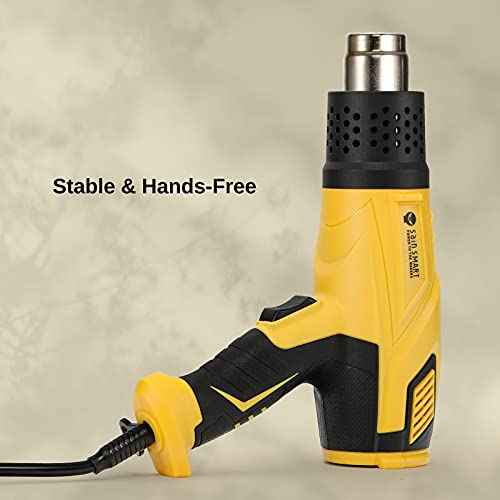 SainSmart Heat Gun, 1800W, Variable Temperature Control 120 ¡ÆF-1202 ¡ÆF, Fast Heat Hot Air Gun Soldering, with 4 Nozzles for Crafts, Epoxy Resin, Shrinking tubes, Stripping Paint, and Shrink Wrapping