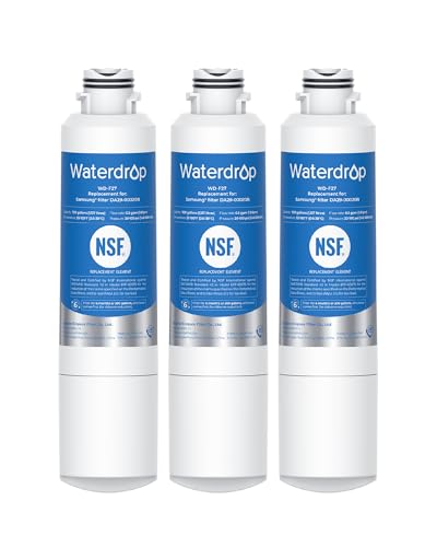 Waterdrop 3-Pack Refrigerator Water Filter Replacement for Samsung HAF-CIN/EXP, NSF Certified