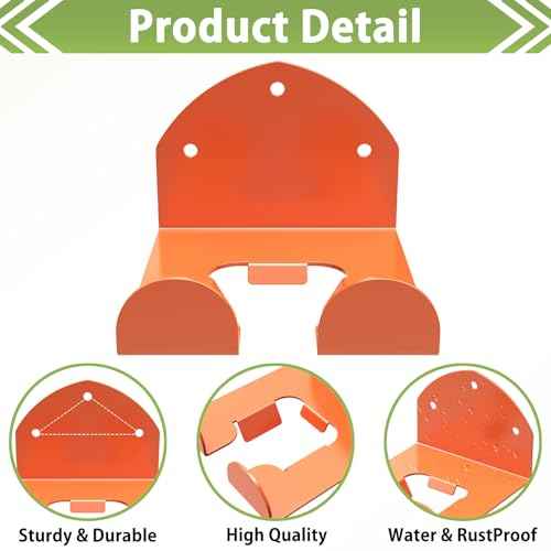 Trimmer Rack Wall Mount Heavy Duty Weedeater Hanger for Garage Wall Bracket Garage Organizer Weed Eater Hanger for Grass Trimmer, Garden Tools 3 Pack
