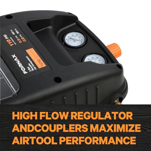 FORNAX Portable Electric Air Compressor 3-Gallon, 110 PSI, Oil-Free, Lightweight