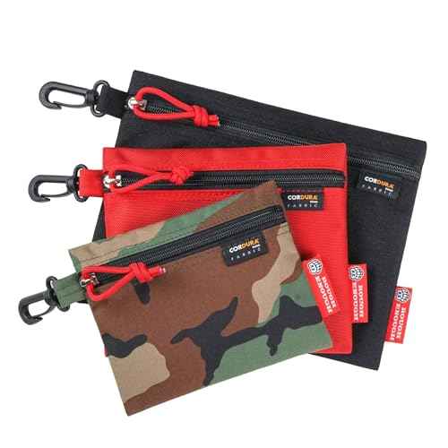 Rough Enough Small Tool Pouch Bag with Zipper Multipurpose Storage Organizer 3 Pack for Tactical Camping Fishing Hunting Survival Gear and Supplies
