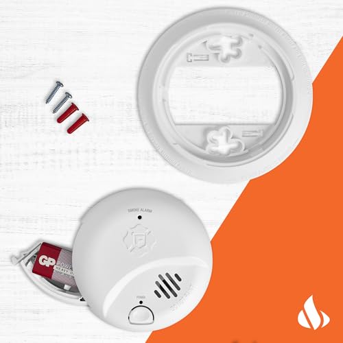 First Alert Battery Smoke Alarm - Precision Detection, 1-Pack, Easy Install